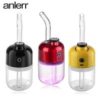 Wholesale ANLERR HUKKA Dab Rig Concentrate Wax Dabber Device with Glass Mouthpiece W Heating Chamber Usb Charge Hot Ceramic cup atomizers