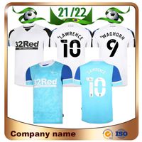 Wholesale 21 Derby County Soccer Jerseys Home white WISDOM WAGHORN MARTIN Shirt LAWRENCE HOLMES ROONEY Football uniform