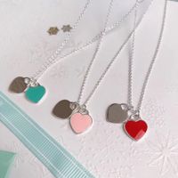 Wholesale Designer Heart Pendant Necklaces Cute Women Girls Letter Pendants Jewelry Necklace For Girlfriend Birthday Gifts