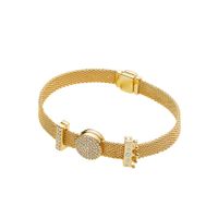 Wholesale 925 sterling silver charm bracelet reflection crown clip Bead for Pandora style rose gold BRACELE set
