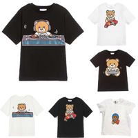 Wholesale Kids T Shirts Bear Letters Clothing Summer Girl T shirts Fashion Cute Tops Comfortable Casual Children Clothes Boy Baby Patterns Style Tees