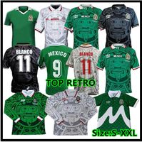 Wholesale 1998 Retro Soccer Jersey Edition short World Cup Mexico BLANCO Hernandez football Shirt