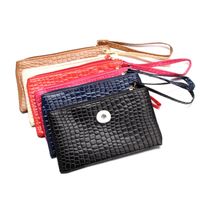 Wholesale Charm Bracelets Fashion Female Snap Bag PU Leather Purse Handbag Fit mm Metal Buttons Button For Women Bracelet