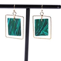 Wholesale Dangle Chandelier FYSL Copper Rectangle Shape Malachite Stone Earrings For Women Lapis Lazuli Jewelry