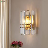Wholesale Wall Lamps Living Room Safa Side Led Scones Luxury Gold Crystal E14 Lamp Lustre Luminarias Lamparas Fixtures Lighting