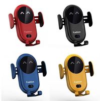 Wholesale S11 Smart Infrared Sensor Wireless Car Charger Automatic Mobile Phone Holder Base Chargers with Suction Cup Mount for iPhone12 XR Samsung S9 S8 S7 S6 Etc