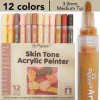 Wholesale Acrylic Marker Skin Color Water based Pen Body Paint Graffiti Ceramic color Marker DIY Markers Pens Colors