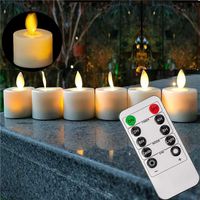 Wholesale Pack of or Remote Not Flameless Battery Candles Realistic and Bright Flickering Fake Dancing Flame Tea lights