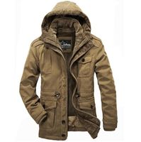 Wholesale Men s Jackets Winter Military Jacket Men Thick Warm Windbreaker Mens Hooded Clothing High Quality Outdoor Streetwear Casual Coats