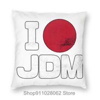 Wholesale Japan Domestic Market Cars JDM Lover White Throw Pillows Covers Cases Velvet Pillowcase Cushion Protector x24 Long Camping Cushion Decorat