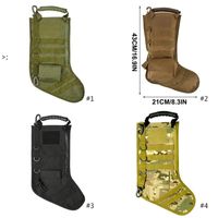 Wholesale Speed teack Tactical Christmas Stocking With Handle Home Mantel Decoration Gift for Patriotic People Camouflage Mountaineering GWD11194