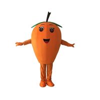 Wholesale 2021 Halloween Orange Mascot Costume Cartoon Fruit Anime theme character Christmas Carnival Party Fancy Costumes Adults Size Outdoor Outfit