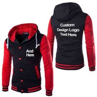 Wholesale COYOUNG Brand High Quality Print Diy Custom Design Stylish Men Casual Hoodies Cool Slim Baseball Jacket Coat Drop shipping H1224