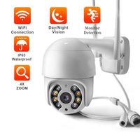 Wholesale Webcams MP WIFI IP Camera Outdoor HD Full Color Night Vision PTZ Waterproof Security Speed AI Human Detection ICSee