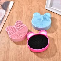 Wholesale Makeup Brushes Brush Cleaning Box Dry And Wet Cleaner Washing Pad Eyeshadow Stain Removal Make Up Scrubber Sponge Tool