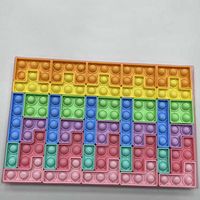 Wholesale 40pcs set Children s Rainbow Building Block Figet Toy Fashion Push Pioneer Cartoon Kids Bubbles Poppers Puzzle Decompression Toy for New Year Gift G87PO3T