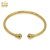 Wholesale Gold Plated Bangles For Baby Bracelets Women Cuff Jewelry African Born Boys Charm Personalized Copper Bangle