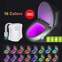 Wholesale PIR Motion Sensor Night Light Colors Waterproof Backlight For Toilet Bowl LED Luminaria Lamp WC Toilet