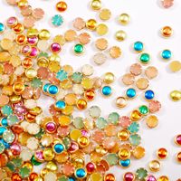 Wholesale Nail Art Decorations Or mm Imitation Pearls Rhinestones Trim Colorful Acrylic Beads Half Round For DIY Nails Decoration