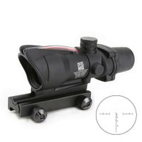 Wholesale Trijicon Hunting Scope ACOG X32 Real Fiber Optics Tactical Red Dot Sight Chevron Glass Etched Reticle Illuminated Sight
