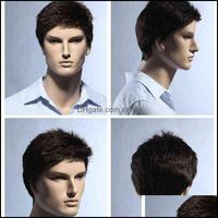 Wholesale Synthetic Wigs Hair Products Short High Grade Mens Fashion Wig Drop Delivery Ujr0D