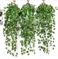 Wholesale NEWArtificial Ivy Foliage Green Leaves Fake Hanging Emalation Flower Vine Plant Rattan Wedding Party Garden Decor Wall Mounted Supply DHD327