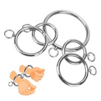 Wholesale Nxy Wrist Ankle Cuff Sex Toys for Women Men Metal Handcuff Stainless Steel Neck Collar Slave Role Play Restraint Bondage1211