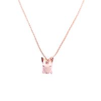 Wholesale Fashion simple necklace women s water wave chain sweater chain brass gold plated little flying pig Necklace
