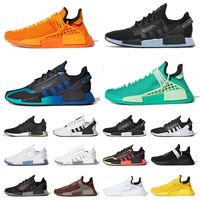 Wholesale Pharrell Williams x NMD Human Race Sports R1 V2 Running Shoes for Men Black Speckled White Aqua Tones Japan Extra Eye Orange Mens Womens Sneakers Trainers Outdoor