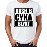 Wholesale Men s T Shirts Russian Gamer Cyka Blyat Rush B Cs Go Funny Artsy Mens Hip Hop Streetwear T shirt Arrival Male Clothes