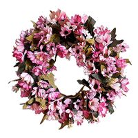 Wholesale Artificial Daisy Wreath Summer Colorful Floral Wreaths For Front Door Home Decor Window Indoor Outdoor Wedding Decorative Flowers