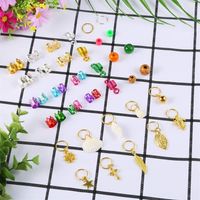 Wholesale Wigs Dreadlocks Buckle Wood Bead Women Girls Colorful Hollowing Out Metal Floral Tube Fashion Hair Styling Tools hair braid cuff zr J2