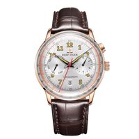 Wholesale Wristwatches Reef Tiger Mens Chronograph Watches Male Luxury Automatic Mechanical Wristwatch Bubble Mirror Leather Strap Month Week RGA9122