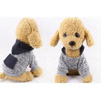 Wholesale Dog Apparel Snowflake Fabric Pet Clothes Soft Autumn Winter legged Costume Knitting Sweater Hoodie With Denim Pocket