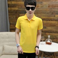 Wholesale t shirt Polo Shirt short sleeve loose top sweat absorbing breathable clothes summer Men s Lapel T shirt