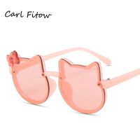 Wholesale Cartoon Kitten Children s Sunglasses Personality Flash Pink Fashion Girl Cute Bow