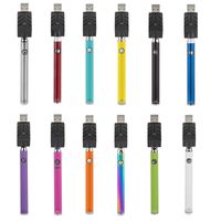 Wholesale BOTTOM Twist Battery mAh Vape Pen Adjustable Voltage Batteries Smart USB Rapid Charge Colors