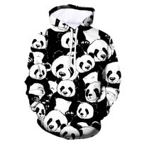 Wholesale Mens Hoodies Panda D Digital Printing Funny Hoodie Sweatshirts Hip Hop Autumn Winter hoody Homme Pullovers