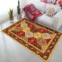 Wholesale Persian Red Geometric Ethnic Room Carpet Bedroom Corridor Bedside Sofa Floor Mat Fashion d Area Rugs For Home Decoration Carpets