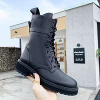 Wholesale 2021 latest high quality women s medium boots luxury custom logo soft and comfortable all leather material