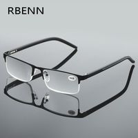 Wholesale Half Frame Reading Glasses Men Business Semi rimless Metal Optical Eyeglasses Presbyopia Eyewear Sunglasses