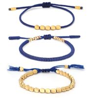 Wholesale Charm Bracelets Original Tibetan Handmade Buddhist Lucky Set For Women Men Blue Rope Knots With Copper Beads Amulet Braided Bracelet