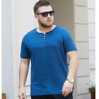 Wholesale Men s T Shirts High Quality Summer Men T shirt Short Sleeve Button Plus Size XL XL Breathable Tees Loose Fat Tops Blue Army Green Tshirt