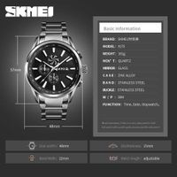 Wholesale 2022 new SKMEI Men s Luxury Brand Chronograph Mens Sports Watches Waterproof Stainless Steel Quartz Watch Relogio Masculino