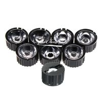 Wholesale Light Beads Degrees LED Lens With Black Holder For W W W High Power Lamp