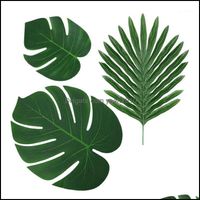 Wholesale Decorative Festive Supplies Home Gardendecorative Flowers Wreaths Tropical Artificial Monstera Leaves Decoration Leaves For Hawaiia