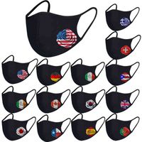 Wholesale Mask Usa Spain Flag Mask Fashion Print Designer Ship From United States Cotton Adult Fabric Mask Outdoor Protec Halloween Cosplay