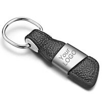 Wholesale Keychains Custom Lettering Men Genuine Leather Keyrings Metal Engrave Name Customized Logo Personalized Gift Key Chain Car DK375