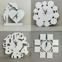 Wholesale NEWSublimation Blank Wall Clock Valentine Day DIY Personalized Family Home Decorative Wall Clocks RRF13590