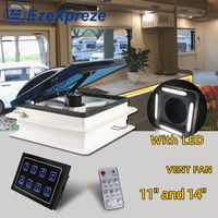 Wholesale Parts CE Electric With Wall Panel Remote Control Caravan Accessories RV Roof Ceiling Vents Volt Fan LED